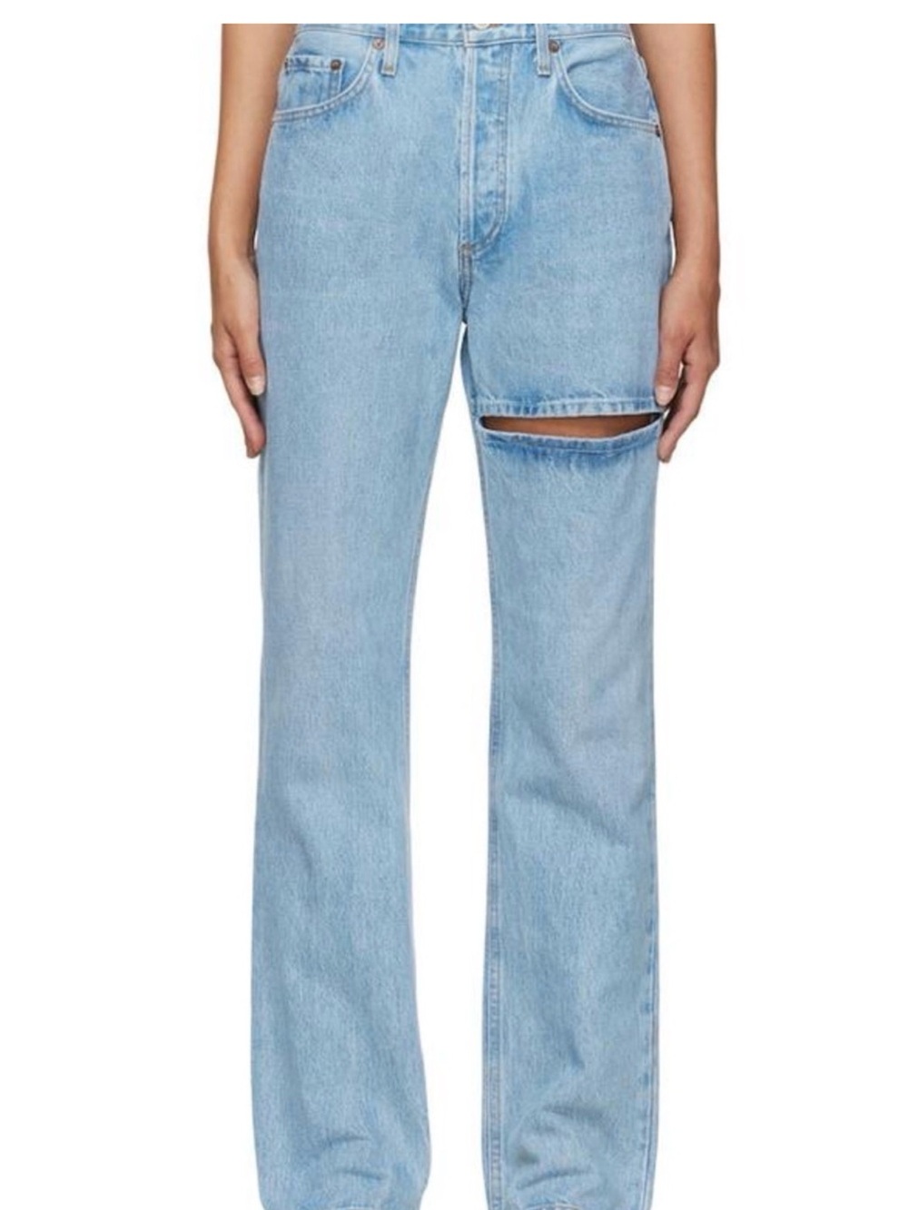Agolde “Lana Slice” Button Fly Jeans